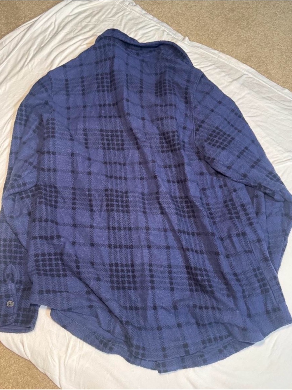 PINK Victoria's Secret Blue Plaid Button-Down Shirt - Picture 2 of 3